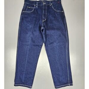 Vintage Fubu Jeans 38x34 Blue Baggy Straight Leg Denim Y2k Hip‎ Hop